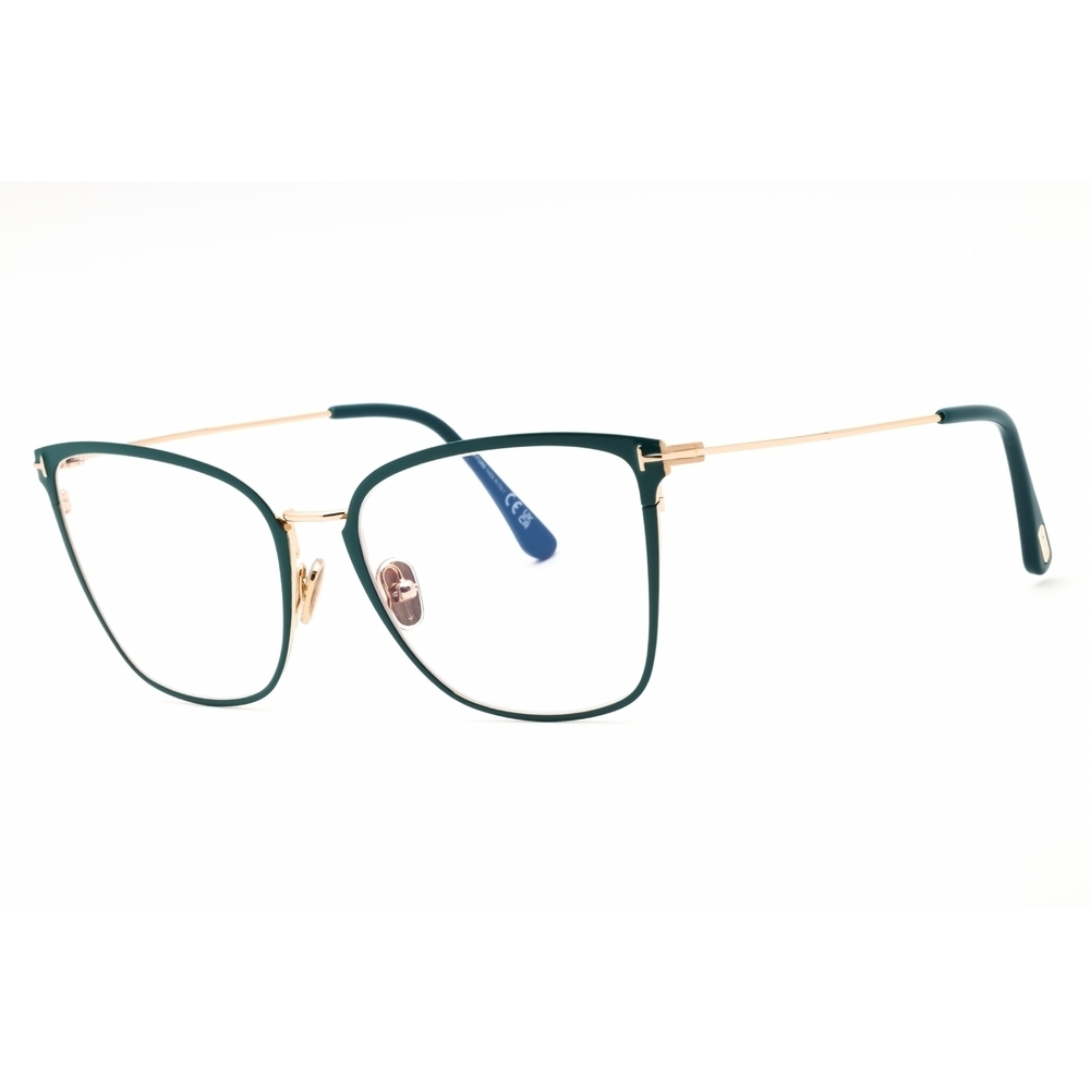 Tom Ford FT5839 Eyeglasses Turquoise Metal Rectangular